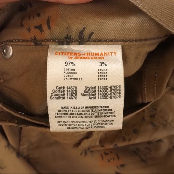 Citizens of Humanity Mandy high waist retro slim floral print, size 28 - Picture 8 of 9